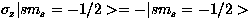 $\sigma_z\vert sm_s = -1/2 \gt= -\vert sm_s = -1/2 \gt$