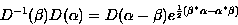 \begin{displaymath}
D^{-1}(\beta) D(\alpha) = D(\alpha-\beta) e^{\frac{1}{2} 
(\beta^* \alpha-\alpha^* \beta)}\end{displaymath}